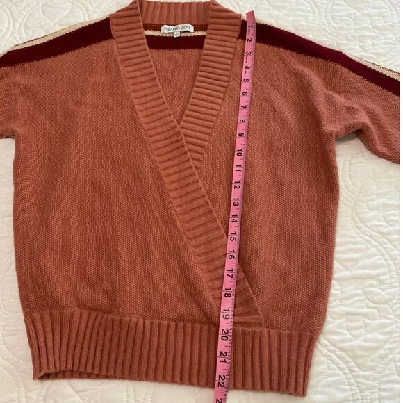 HEARTLOOM Large V Neck Pullover Preppy Kinitted Sweater - Picture 2 of 8